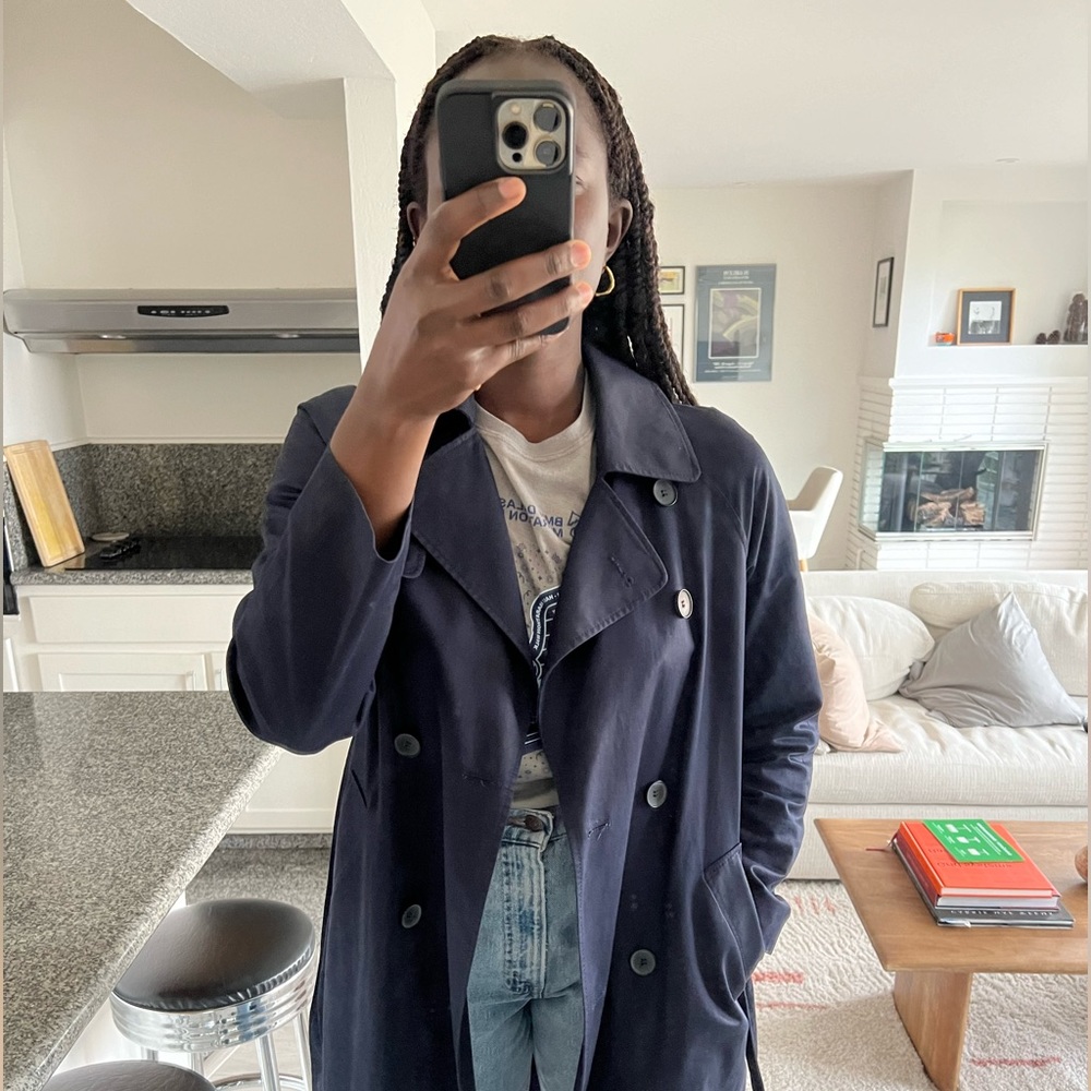 Everlane | Trench Coat | Size 8 | Navy - Picture 3 of 9